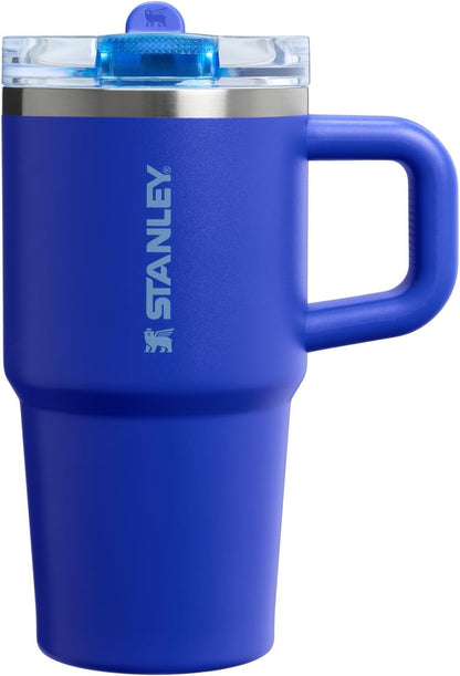 STANLEY Quencher ProTour Flip Straw Tumbler with Leakproof Lid 14 oz | Built-In Straw & Handle | Cupholder Compatible for Travel | Insulated Stainless Steel Cup | BPA-Free | Cobalt