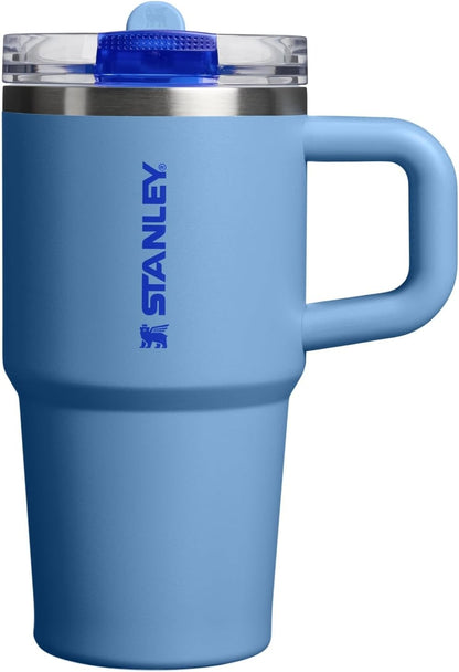 STANLEY Quencher ProTour Flip Straw Tumbler with Leakproof Lid 14 oz | Built-In Straw & Handle | Cupholder Compatible for Travel | Insulated Stainless Steel Cup | BPA-Free | Cobalt