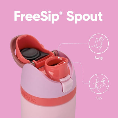 Owala FreeSip Insulated Stainless Steel Water Bottle with Straw, BPA-Free Sports Water Bottle, Great for Travel, 24 Oz, Denim