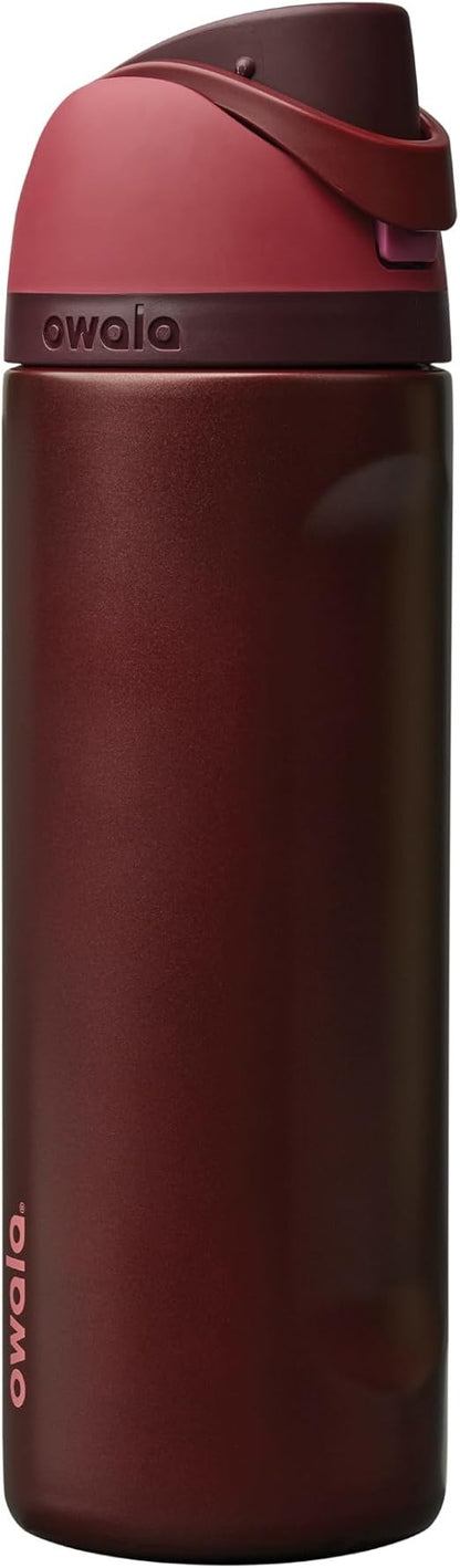 Owala FreeSip Insulated Stainless Steel Water Bottle with Straw, BPA-Free Sports Water Bottle, Great for Travel, 24 Oz, Denim