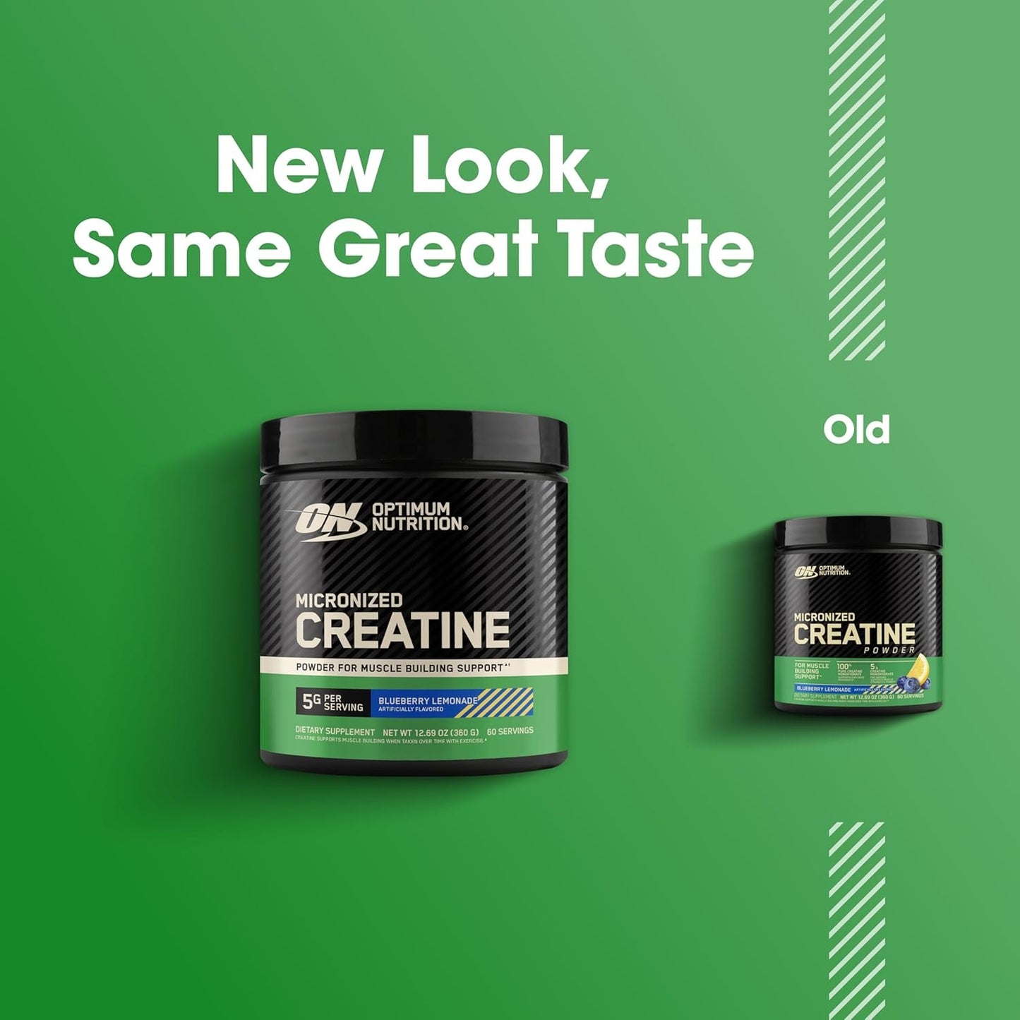 Optimum Nutrition Micronized Creatine Monohydrate Powder, Blueberry Lemonade Creatine, 60 Servings, 360 Grams (Packaging May Vary)