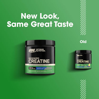 Optimum Nutrition Micronized Creatine Monohydrate Powder, Blueberry Lemonade Creatine, 60 Servings, 360 Grams (Packaging May Vary)