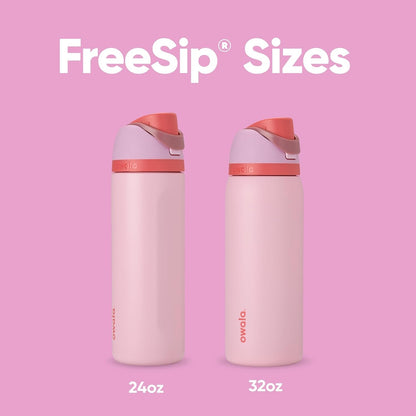 Owala FreeSip Insulated Stainless Steel Water Bottle with Straw, BPA-Free Sports Water Bottle, Great for Travel, 24 Oz, Denim