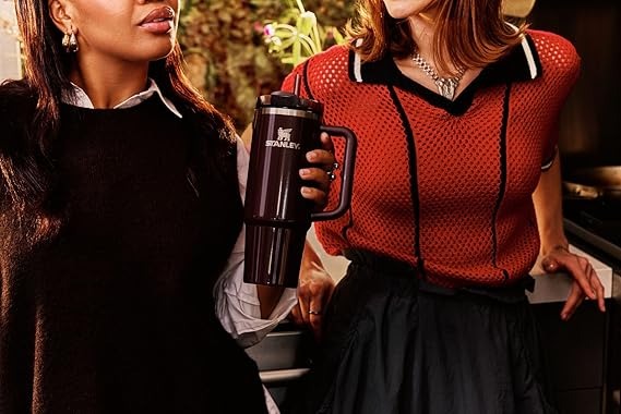 STANLEY Quencher H2.0 Tumbler with Handle and Straw 20 oz | Flowstate 3-Position Lid | Cup Holder Compatible for Travel | Insulated Stainless Steel Cup | BPA-Free | Cream 2.0