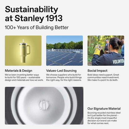 STANLEY Quencher H2.0 Tumbler with Handle and Straw 20 oz | Flowstate 3-Position Lid | Cup Holder Compatible for Travel | Insulated Stainless Steel Cup | BPA-Free | Cream 2.0